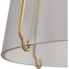 Westinghouse 6125100 Hallein Transitional One Light Indoor Pendant, Champagne Brass Finish, Smoke Grey Glass