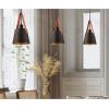 Westinghouse 6125300 Pasco Contemporary One Light Indoor Mini Pendant, Black-Bronze Finish with Leather Strap