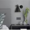 Westinghouse 6125400 Trocadero Traditional One Light Swing Arm Wall Fixture with On/Off Switch, Matte Black Finish