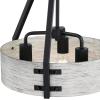 Westinghouse 6126000 Callowhill Craftsman-Style Four Light Indoor Chandelier, Matte Black and Antique Ash Finish(Matte Black)