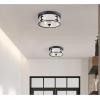 Westinghouse 6126100 Callowhill Craftsman-Style 13 Inch, Two Light Flush Mount Ceiling Fixture, Matte Black and Antique Ash Finish, Clear Seeded Glass