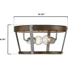 Westinghouse 6126200 Elway Vintage-Style 14 Inch, Two Light Flush Mount Ceiling Fixture, Barnwood Finish with Galvanized Steel Accents