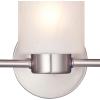 Westinghouse 6126700 Sylvestre Transitional Three Light Wall Fixture, Champagne Brass Finish, Frosted Glass(Brushed Nickel)