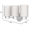 Westinghouse 6126700 Sylvestre Transitional Three Light Wall Fixture, Champagne Brass Finish, Frosted Glass(Brushed Nickel)