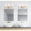Westinghouse 6126700 Sylvestre Transitional Three Light Wall Fixture, Champagne Brass Finish, Frosted Glass(Champagne Brass)
