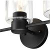 Westinghouse 6126700 Sylvestre Transitional Three Light Wall Fixture, Champagne Brass Finish, Frosted Glass(Matte Black)