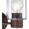 Westinghouse 6126700 Sylvestre Transitional Three Light Wall Fixture, Champagne Brass Finish, Frosted Glass(Walnut)