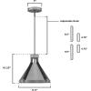 Westinghouse 6128400 Pennsauken Vintage-Style One Light Indoor Pendant, Industrial Steel Finish with Iron Accents
