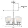 Westinghouse 6128800 Reynaldo Transitional Five Light Indoor Chandelier, Brushed Nickel Finish, Frosted Glass
