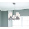 Westinghouse 6128800 Reynaldo Transitional Five Light Indoor Chandelier, Brushed Nickel Finish, Frosted Glass