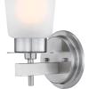 Westinghouse 6128900 Reynaldo Transitional One Light Wall Fixture, Brushed Nickel Finish, Frosted Glass(Brushed Nickel)