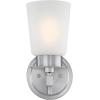 Westinghouse 6128900 Reynaldo Transitional One Light Wall Fixture, Brushed Nickel Finish, Frosted Glass(Brushed Nickel)
