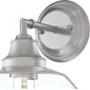 Westinghouse 6129100 Iron Hill Vintage-Style One Light Wall Fixture, Brushed Nickel Finish, Clear Glass(Brushed Nickel Clear Glass)
