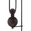 Westinghouse 6129300 Iron Hill Vintage-Style One Light Indoor Pulley Pendant, Matte Black Finish(Black)