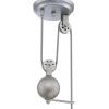 Westinghouse 6129300 Iron Hill Vintage-Style One Light Indoor Pulley Pendant, Matte Black Finish(Galvanized Steel)