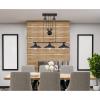 Westinghouse 6129400 Iron Hill Vintage-Style Three Light Indoor Pulley Pendant, Matte Black Finish(Matte Black)