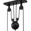 Westinghouse 6129400 Iron Hill Vintage-Style Three Light Indoor Pulley Pendant, Matte Black Finish(Matte Black)