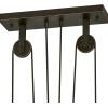 Westinghouse 6129400 Iron Hill Vintage-Style Three Light Indoor Pulley Pendant, Matte Black Finish(Oil Rubbed Bronze / Bronze)