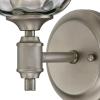 Westinghouse 6129600 Basset Contemporary One Light Wall Fixture, Champagne Brass Finish, Clear Seeded Glass(Dark Pewter)