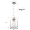 Westinghouse 6130000 Judd Transitional One Light Indoor Mini Pendant, Brushed Nickel Finish, Clear Glass