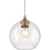Westinghouse 6130500 Tatze Contemporary One Light Indoor Mini Pendant, Brushed Nickel Finish, Clear Glass(Brushed Brass)