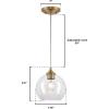 Westinghouse 6130500 Tatze Contemporary One Light Indoor Mini Pendant, Brushed Nickel Finish, Clear Glass(Brushed Brass)