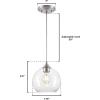 Westinghouse 6130500 Tatze Contemporary One Light Indoor Mini Pendant, Brushed Nickel Finish, Clear Glass(Brushed Nickel)