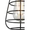 Westinghouse 6130700 Bandera Vintage-Style 5 Inch, One Light Semi-Flush Mount Ceiling Fixture, Matte Black Finish, Cage Shade