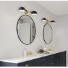 Westinghouse 6130800 Langhorne Transitional Two Light Wall Fixture, Matte Black and Brushed Brass Finish