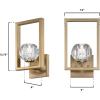 Westinghouse 6131000 Zoa Contemporary One Light LED Indoor Wall Fixture, Brushed Brass Finish, Crystal Glass