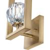 Westinghouse 6131000 Zoa Contemporary One Light LED Indoor Wall Fixture, Brushed Brass Finish, Crystal Glass