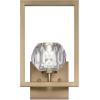 Westinghouse 6131000 Zoa Contemporary One Light LED Indoor Wall Fixture, Brushed Brass Finish, Crystal Glass
