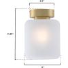 Westinghouse 6131200 Judd Transitional 8 Inch, One Light Semi-Flush Mount Ceiling Fixture, Matte Black Finish, Clear Glass(Champagne Brass)