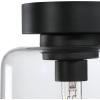 Westinghouse 6131200 Judd Transitional 8 Inch, One Light Semi-Flush Mount Ceiling Fixture, Matte Black Finish, Clear Glass(Matte Black)