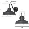 Westinghouse 6131300 Academy Vintage-Style One Light Dimmable LED Outdoor Wall Fixture, Dark Sky Friendly, Textured Black Finish, Removable Nickel Luster Cage(Textured Black)