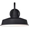 Westinghouse 6131300 Academy Vintage-Style One Light Dimmable LED Outdoor Wall Fixture, Dark Sky Friendly, Textured Black Finish, Removable Nickel Luster Cage(Textured Black with Chrome Cage)