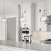 Westinghouse 6132800 Fiona Traditional One Light LED Indoor Mini Pendant, Brushed Nickel Finish, Clear Seeded Glass(Brushed Nickel Finish)