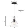 Westinghouse 6132800 Fiona Traditional One Light LED Indoor Mini Pendant, Brushed Nickel Finish, Clear Seeded Glass(Oil-Rubbed Bronze Finish)