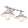 Westinghouse 6132900 Iron Hill Vintage-Style Two Light LED Indoor Wall Fixture, Oil Rubbed Bronze Finish with Highlights(Brushed Nickel)