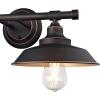 Westinghouse 6132900 Iron Hill Vintage-Style Two Light LED Indoor Wall Fixture, Oil Rubbed Bronze Finish with Highlights(Oil-Rubbed Bronze)