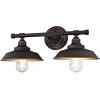 Westinghouse 6132900 Iron Hill Vintage-Style Two Light LED Indoor Wall Fixture, Oil Rubbed Bronze Finish with Highlights(Oil-Rubbed Bronze)