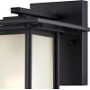 Westinghouse 6203800 Clarissa 1 Light Outdoor Wall Lantern, Textured Black(Black)