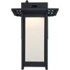 Westinghouse 6203800 Clarissa 1 Light Outdoor Wall Lantern, Textured Black(Black Photocell)