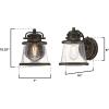 Westinghouse 6204000 Emma Jane One-Light Outdoor Wall Lantern, 1-Pack, Amber Bronze(Amber Bronze)