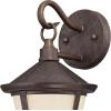 Westinghouse 6204100 Darcy One-Light LED Outdoor Wall Fixture, Victorian Bronze Finish with Amber Frosted Glass