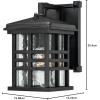 Westinghouse 6204500 Caliste 1 Light Outdoor Wall Lantern with Dusk to Dawn Sensor, Textured Black(Black)