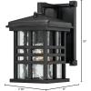 Westinghouse 6204500 Caliste 1 Light Outdoor Wall Lantern with Dusk to Dawn Sensor, Textured Black(Black)