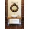 Westinghouse 6221300 Regal Springs Three-Light Interior Wall Fixture, Ebony Gold Finish with Burnt Scavo Glass