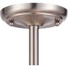 Westinghouse 6225700 Parker Mews Two-Light Indoor Semi-Flush Ceiling Fixture, Nickel,White(Semi-Flush Ceiling Fixture)