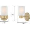 Westinghouse 6227800 Sylvestre One-Light Indoor Wall Fixture, Brushed Nickel Finish with Frosted Seeded Glass(1-Light)